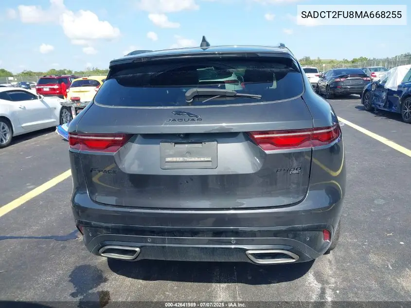 2021 Jaguar F-Pace R-Dynamic S P400 Awd Automatic VIN: SADCT2FU8MA668255 Lot: 42641989