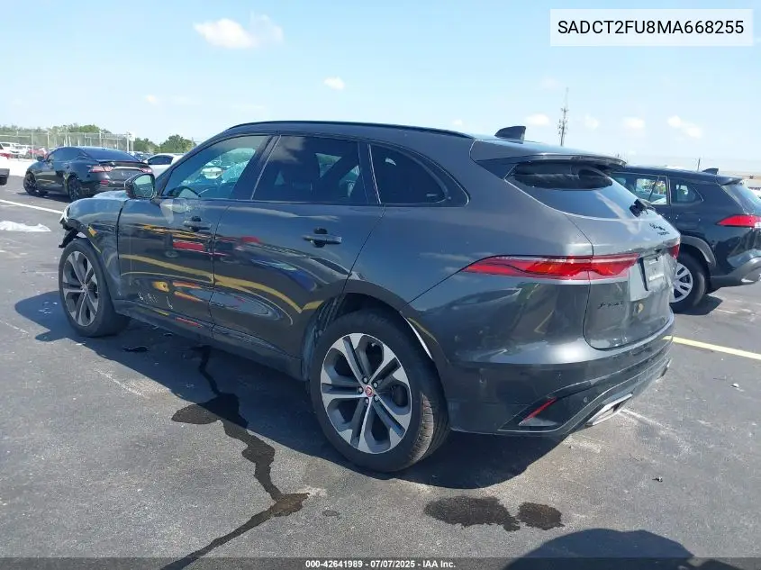 2021 Jaguar F-Pace R-Dynamic S P400 Awd Automatic VIN: SADCT2FU8MA668255 Lot: 42641989