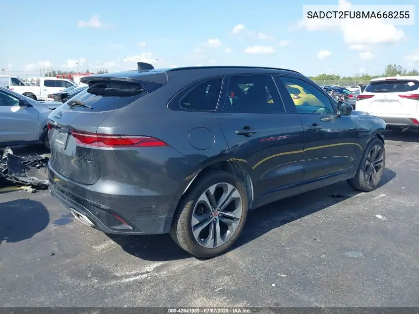 2021 Jaguar F-Pace R-Dynamic S P400 Awd Automatic VIN: SADCT2FU8MA668255 Lot: 42641989