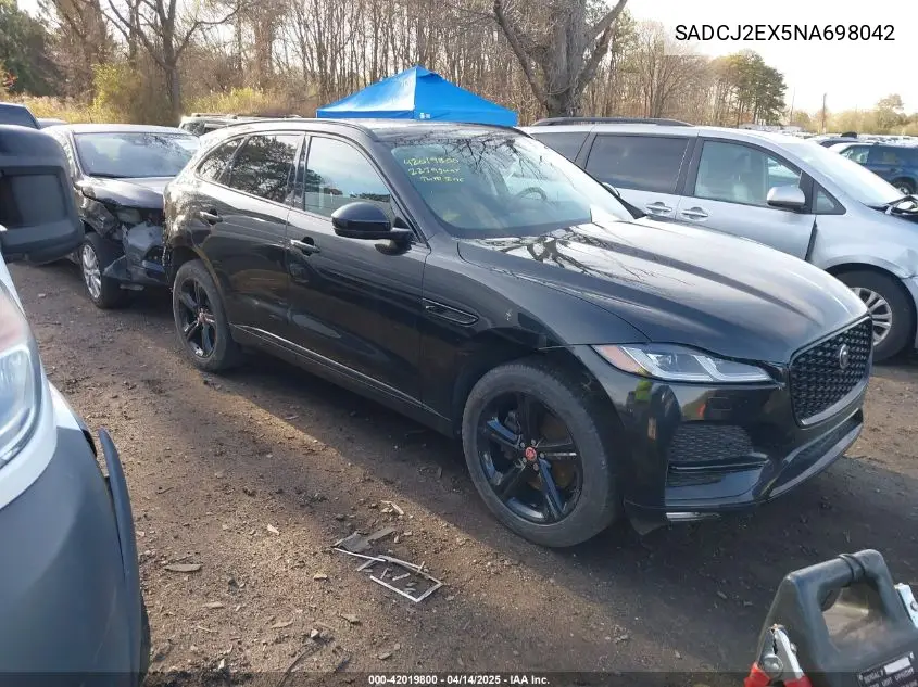 2022 Jaguar F-Pace S P250 Awd Automatic VIN: SADCJ2EX5NA698042 Lot: 42019800