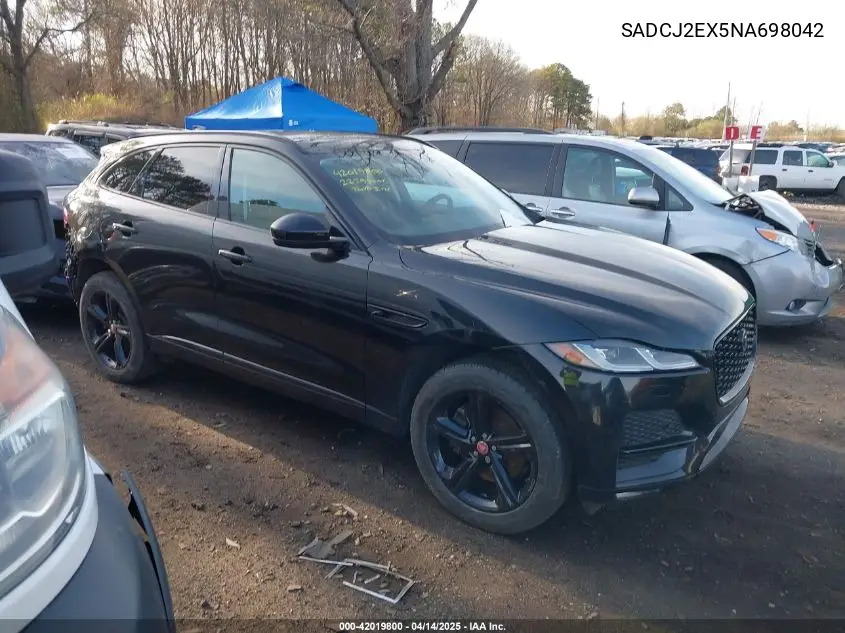 2022 Jaguar F-Pace S P250 Awd Automatic VIN: SADCJ2EX5NA698042 Lot: 42019800