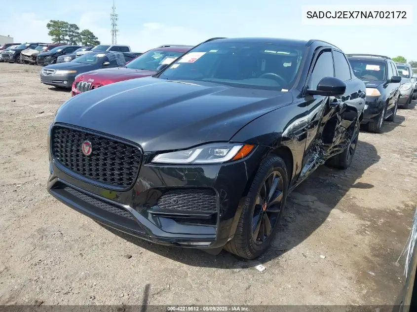 2022 Jaguar F-Pace S P250 Awd Automatic VIN: SADCJ2EX7NA702172 Lot: 42219512
