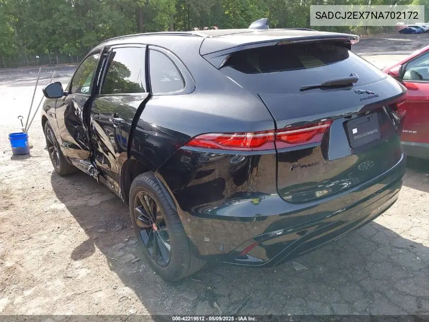 2022 Jaguar F-Pace S P250 Awd Automatic VIN: SADCJ2EX7NA702172 Lot: 42219512