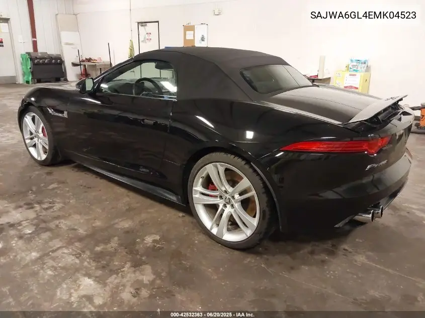 2014 Jaguar F-Type V8 S VIN: SAJWA6GL4EMK04523 Lot: 42532363