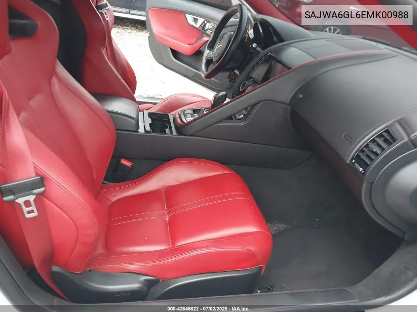 2014 Jaguar F-Type V8 S VIN: SAJWA6GL6EMK00988 Lot: 42646822