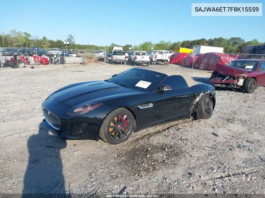2015 Jaguar F-Type VIN: SAJWA6ET7F8K15559 Lot: 41955374