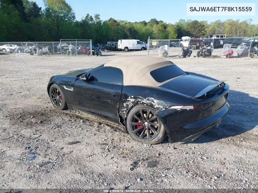 2015 Jaguar F-Type VIN: SAJWA6ET7F8K15559 Lot: 41955374