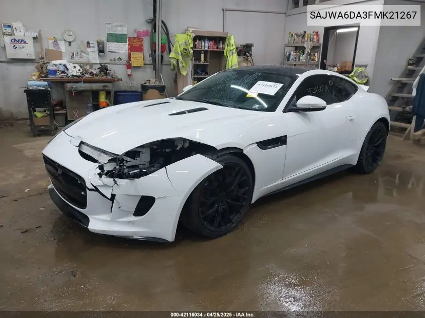 2015 Jaguar F-Type R VIN: SAJWA6DA3FMK21267 Lot: 42116034