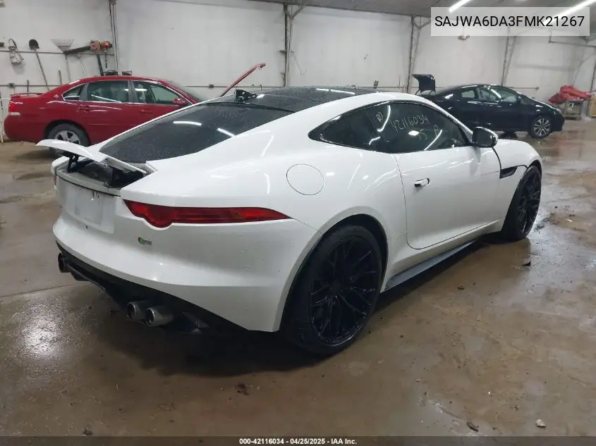 2015 Jaguar F-Type R VIN: SAJWA6DA3FMK21267 Lot: 42116034