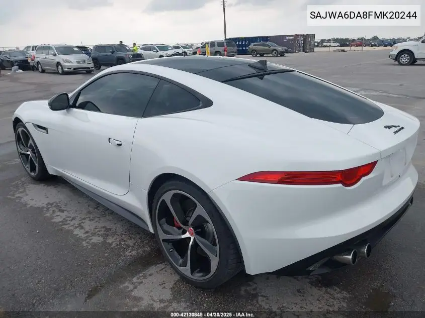 2015 Jaguar F-Type R VIN: SAJWA6DA8FMK20244 Lot: 42130845