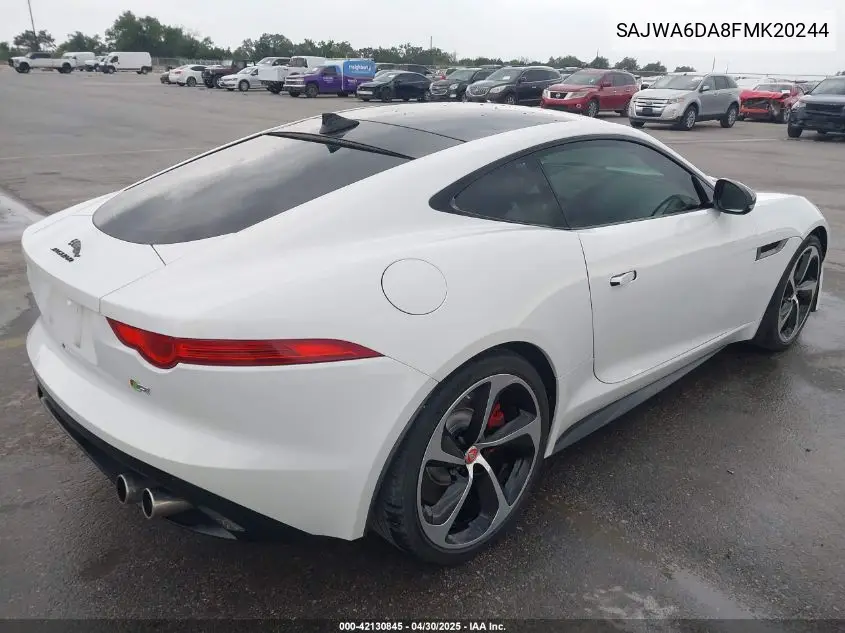 2015 Jaguar F-Type R VIN: SAJWA6DA8FMK20244 Lot: 42130845