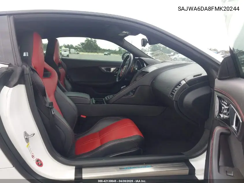 2015 Jaguar F-Type R VIN: SAJWA6DA8FMK20244 Lot: 42130845