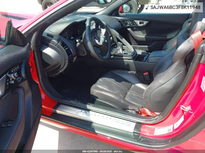2015 Jaguar F-Type S VIN: SAJWA6BC3F8K11948 Lot: 42367969