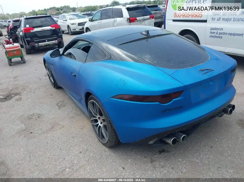 2015 Jaguar F-Type R VIN: SAJWA6DA7FMK13639 Lot: 42440587