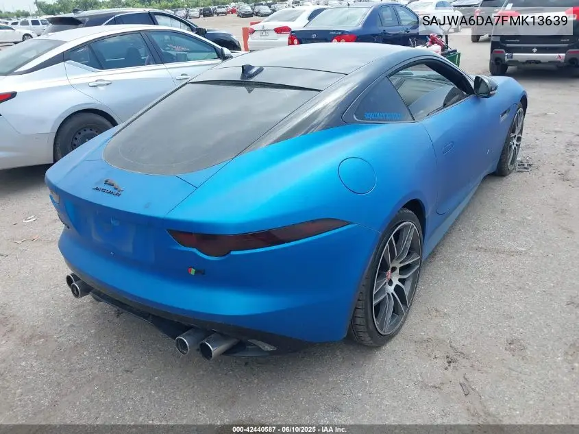 2015 Jaguar F-Type R VIN: SAJWA6DA7FMK13639 Lot: 42440587