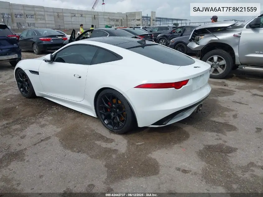 2015 Jaguar F-Type VIN: SAJWA6AT7F8K21559 Lot: 42442737