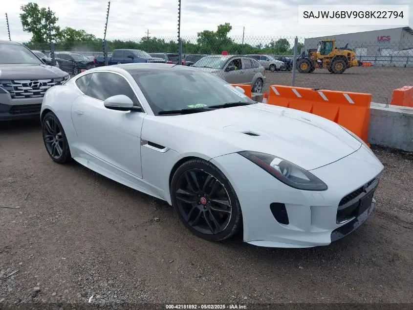 2016 Jaguar F-Type S VIN: SAJWJ6BV9G8K22794 Lot: 42181892