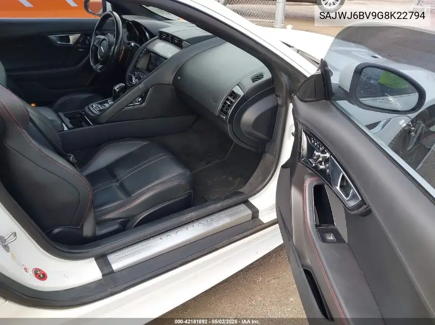2016 Jaguar F-Type S VIN: SAJWJ6BV9G8K22794 Lot: 42181892