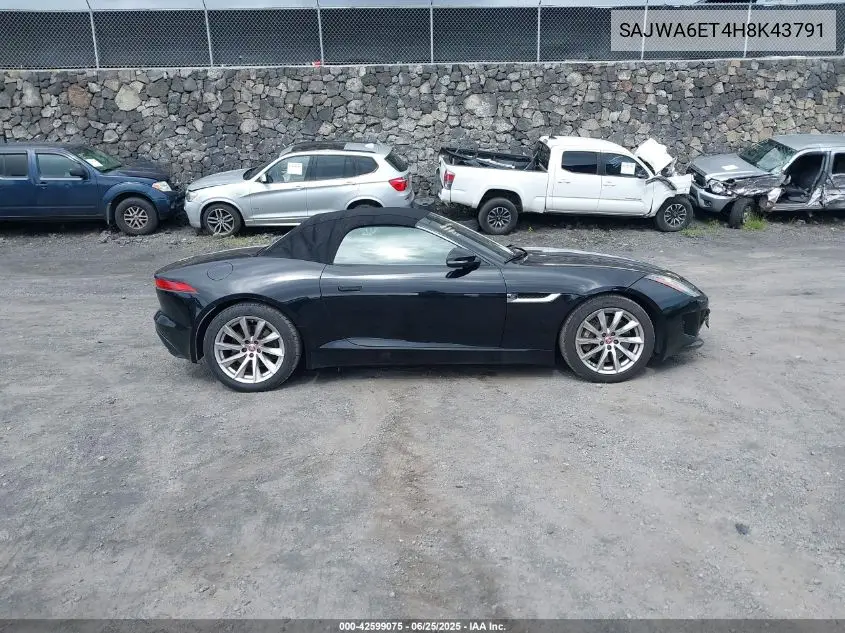 2017 Jaguar F-Type Premium VIN: SAJWA6ET4H8K43791 Lot: 42599075