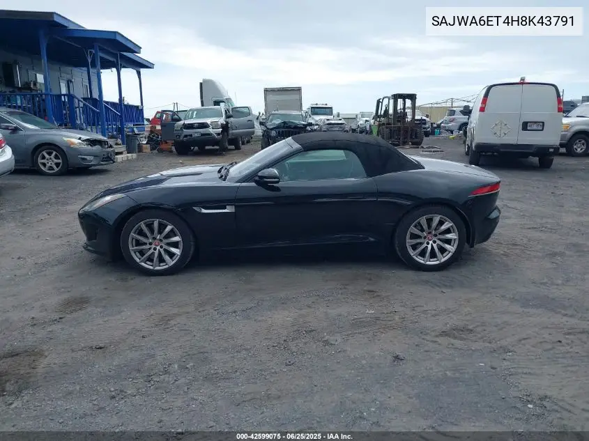 2017 Jaguar F-Type Premium VIN: SAJWA6ET4H8K43791 Lot: 42599075