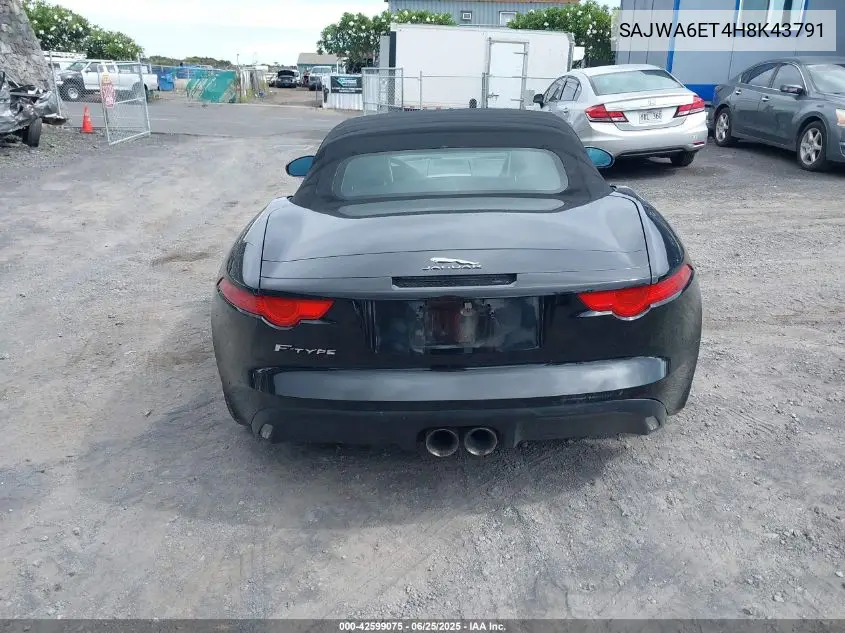 2017 Jaguar F-Type Premium VIN: SAJWA6ET4H8K43791 Lot: 42599075