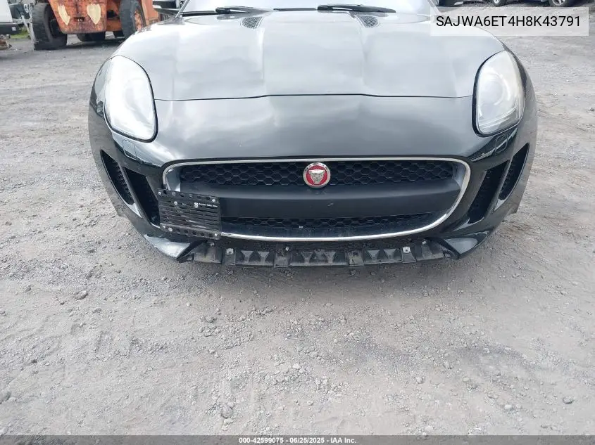 2017 Jaguar F-Type Premium VIN: SAJWA6ET4H8K43791 Lot: 42599075