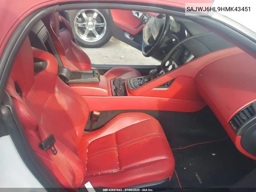 2017 Jaguar F-Type R VIN: SAJWJ6HL9HMK43451 Lot: 42657843