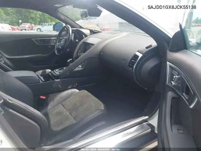 2018 Jaguar F-Type 296Hp VIN: SAJDD1GX8JCK55138 Lot: 42114344