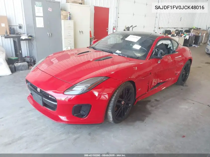 2018 Jaguar F-Type R-Dynamic VIN: SAJDF1FV0JCK48016 Lot: 42193280