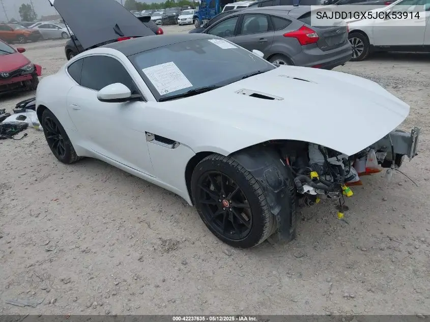 2018 Jaguar F-Type 296Hp VIN: SAJDD1GX5JCK53914 Lot: 42237635