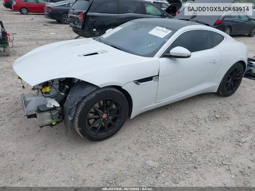 2018 Jaguar F-Type 296Hp VIN: SAJDD1GX5JCK53914 Lot: 42237635