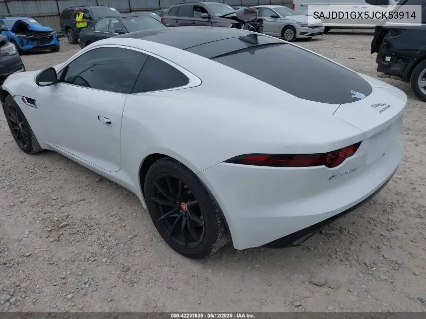 2018 Jaguar F-Type 296Hp VIN: SAJDD1GX5JCK53914 Lot: 42237635