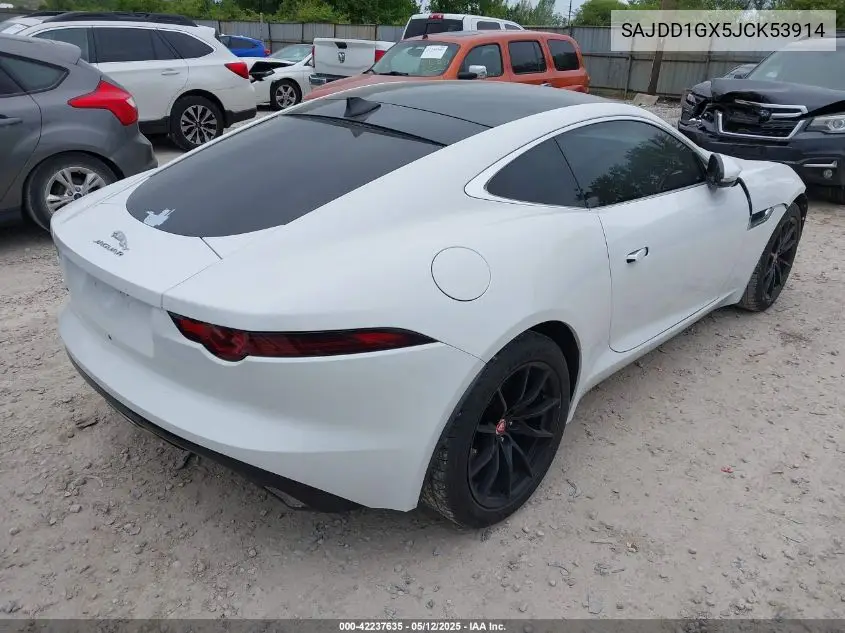 2018 Jaguar F-Type 296Hp VIN: SAJDD1GX5JCK53914 Lot: 42237635