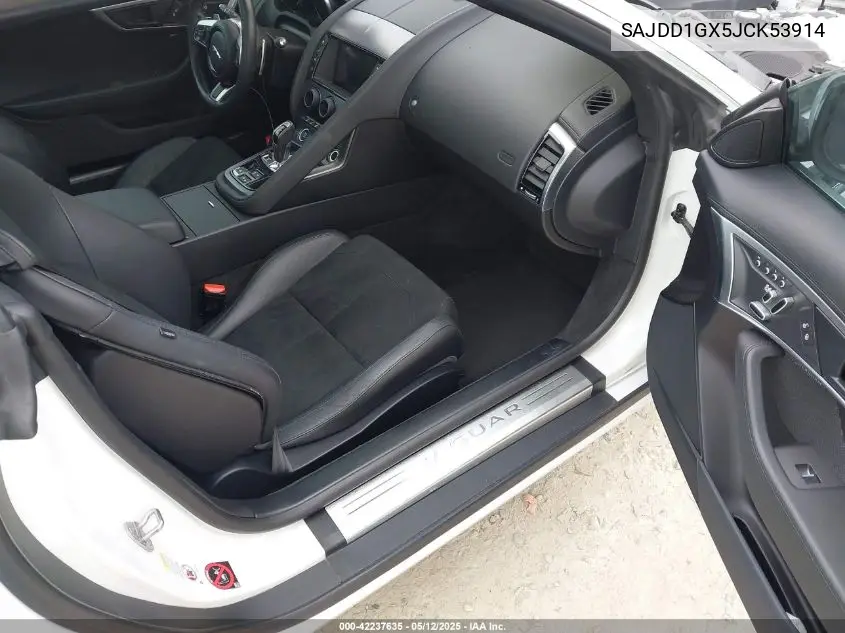 2018 Jaguar F-Type 296Hp VIN: SAJDD1GX5JCK53914 Lot: 42237635