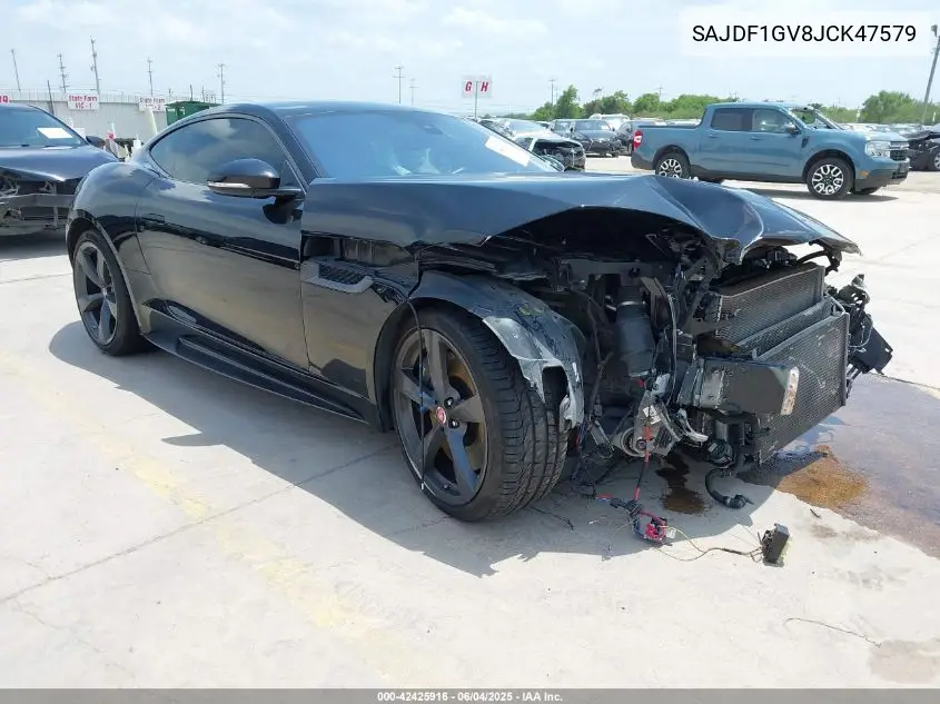 2018 Jaguar F-Type 400 Sport VIN: SAJDF1GV8JCK47579 Lot: 42425916