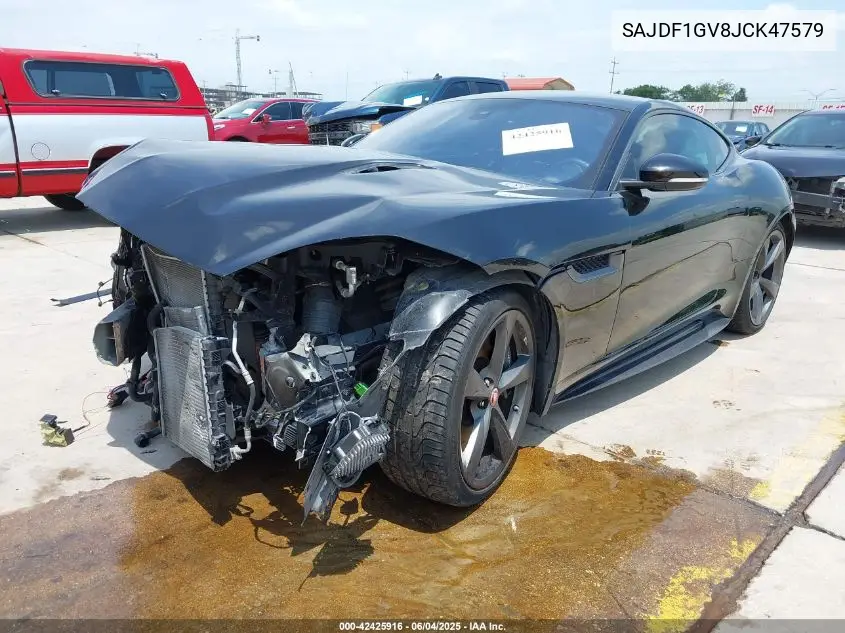2018 Jaguar F-Type 400 Sport VIN: SAJDF1GV8JCK47579 Lot: 42425916