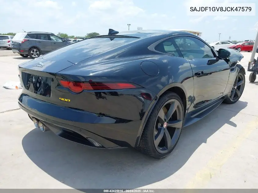 2018 Jaguar F-Type 400 Sport VIN: SAJDF1GV8JCK47579 Lot: 42425916
