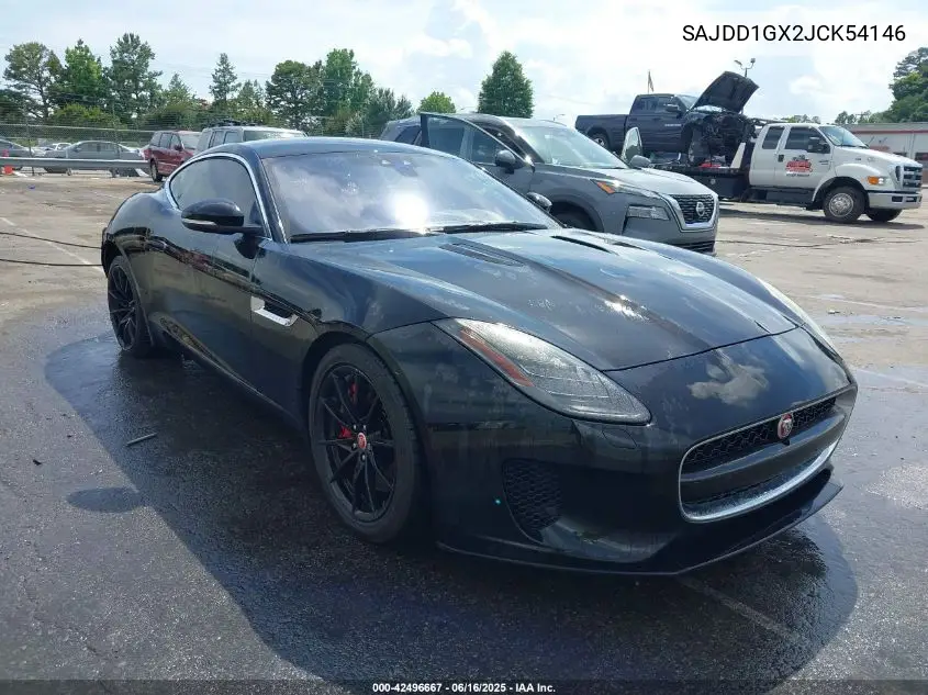 2018 Jaguar F-Type 296Hp VIN: SAJDD1GX2JCK54146 Lot: 42496667