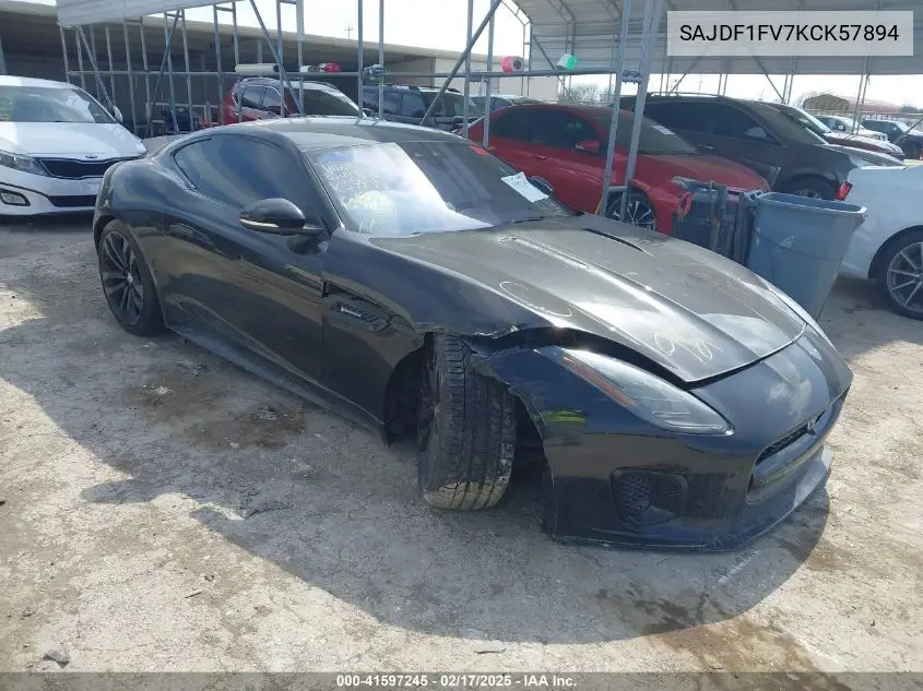 2019 Jaguar F-Type R-Dynamic VIN: SAJDF1FV7KCK57894 Lot: 41597245