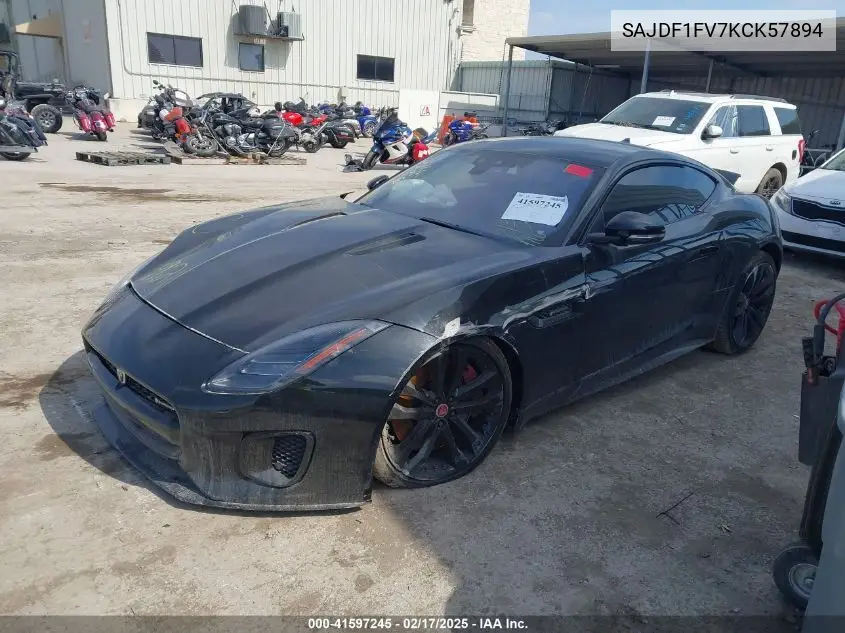 2019 Jaguar F-Type R-Dynamic VIN: SAJDF1FV7KCK57894 Lot: 41597245