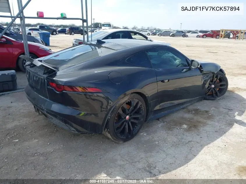 2019 Jaguar F-Type R-Dynamic VIN: SAJDF1FV7KCK57894 Lot: 41597245
