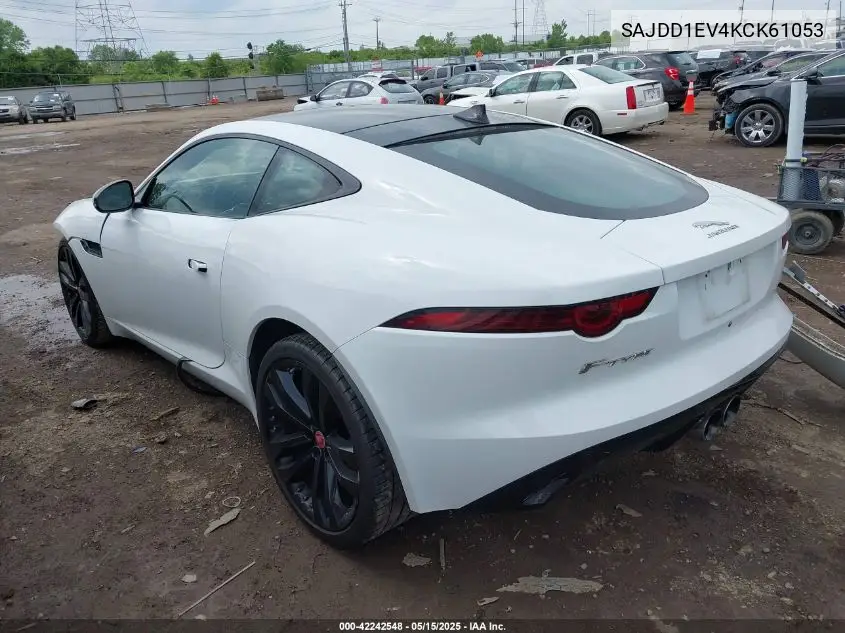2019 Jaguar F-Type P340 VIN: SAJDD1EV4KCK61053 Lot: 42242548