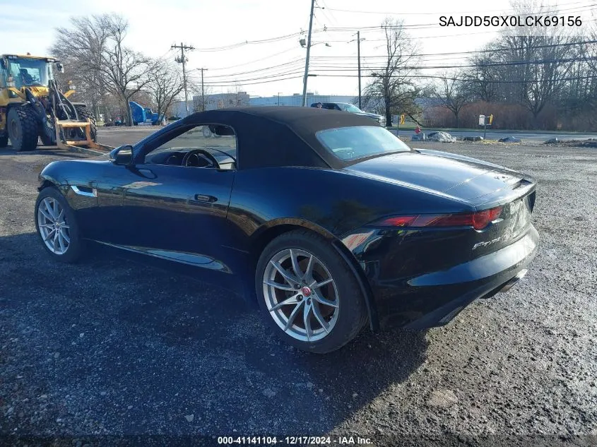 2020 Jaguar F-Type VIN: SAJDD5GX0LCK69156 Lot: 41141104