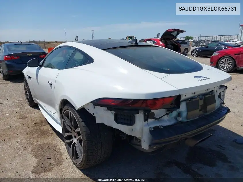 2020 Jaguar F-Type Checkered Flag Rwd Automatic/P300 Rwd Automatic VIN: SAJDD1GX3LCK66731 Lot: 42031917