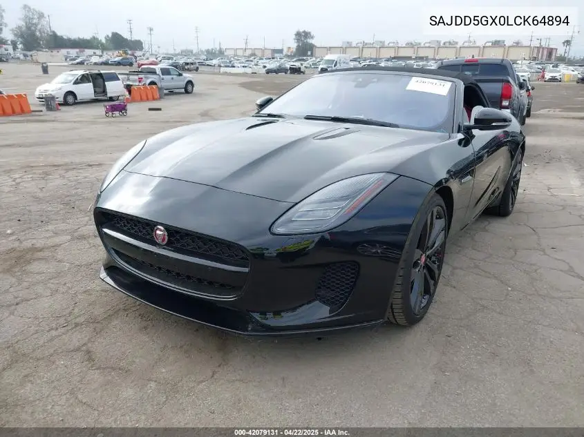 2020 Jaguar F-Type Checkered Flag Rwd Automatic/P300 Rwd Automatic VIN: SAJDD5GX0LCK64894 Lot: 42079131