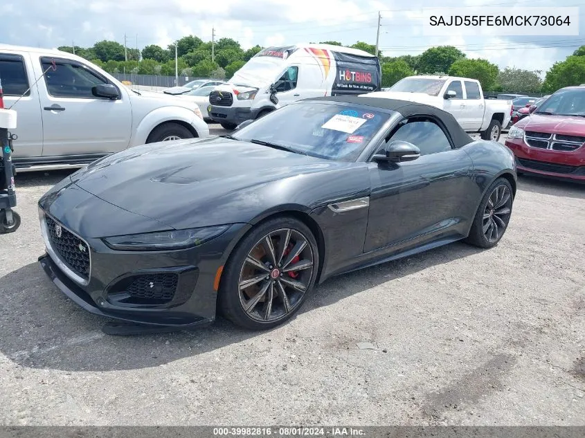 2021 Jaguar F-Type R Awd Automatic VIN: SAJD55FE6MCK73064 Lot: 39982816
