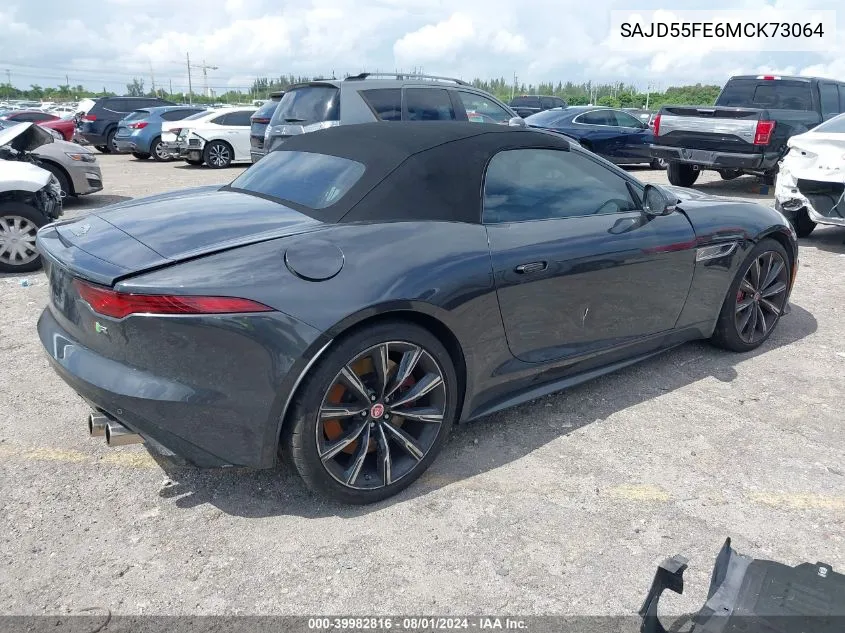 2021 Jaguar F-Type R Awd Automatic VIN: SAJD55FE6MCK73064 Lot: 39982816