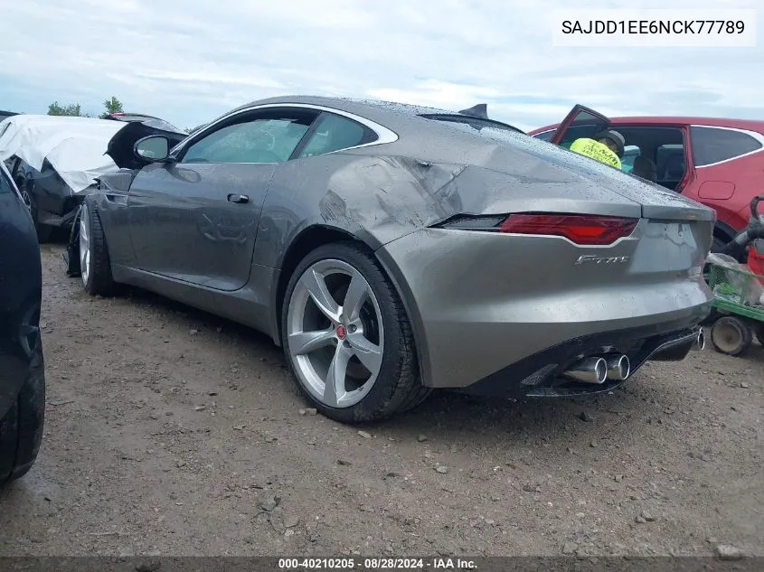 2022 Jaguar F-Type P450 Rwd Automatic VIN: SAJDD1EE6NCK77789 Lot: 40210205