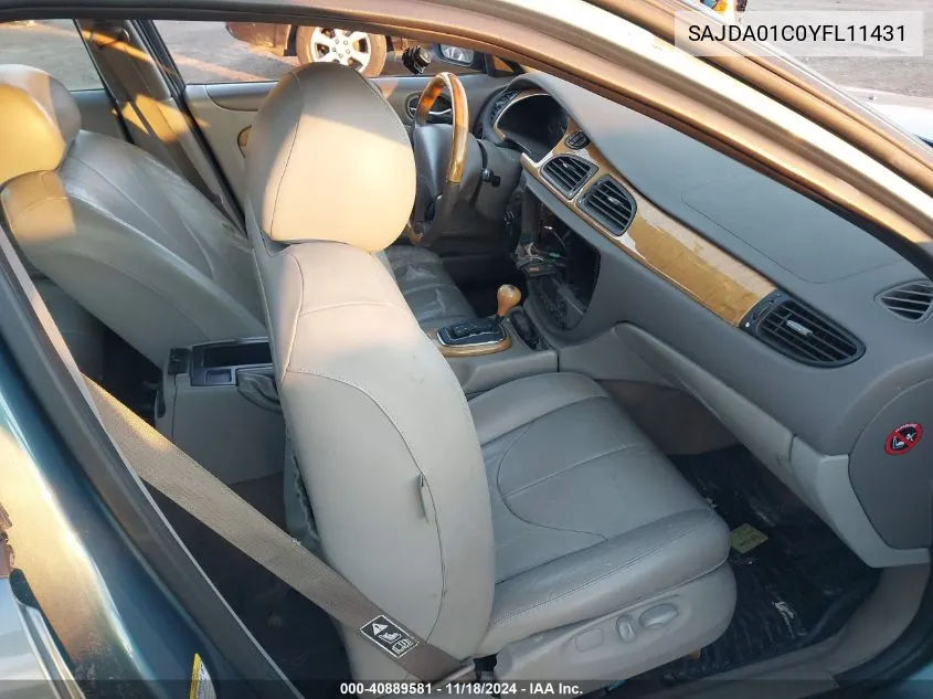 2000 Jaguar S-Type 3.0L V6 VIN: SAJDA01C0YFL11431 Lot: 40889581