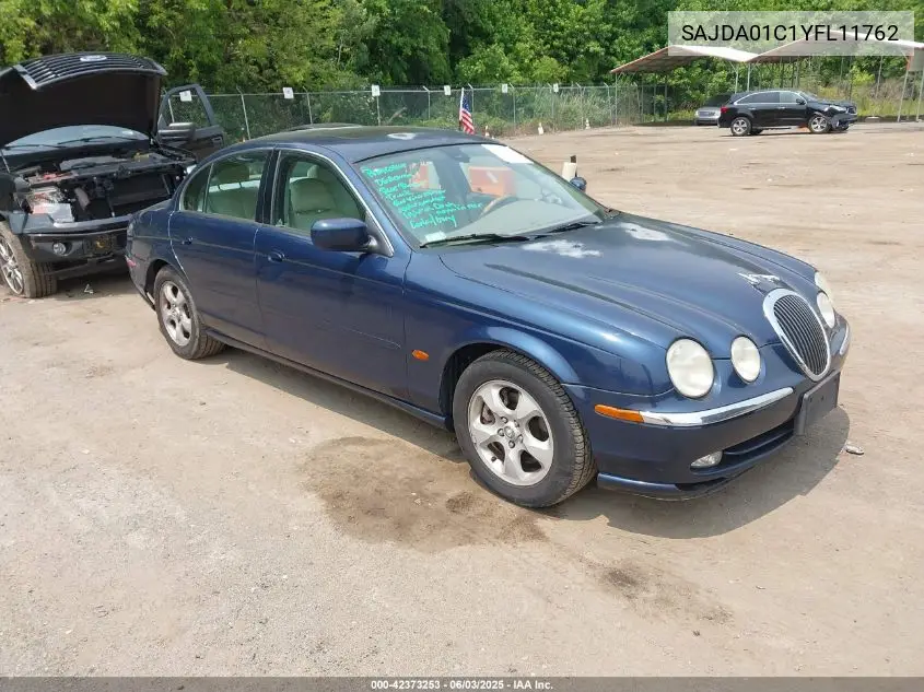 2000 Jaguar S-Type 3.0L V6 VIN: SAJDA01C1YFL11762 Lot: 42373253